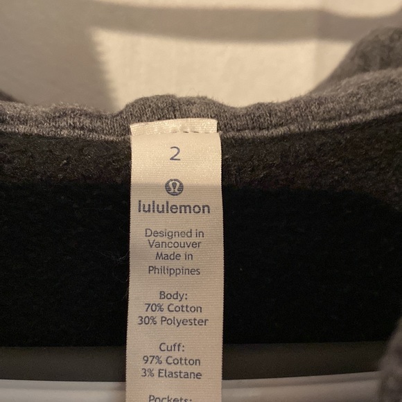 Lululemon scuba hoodie!! Heather Gray.  just like new - Picture 3 of 5